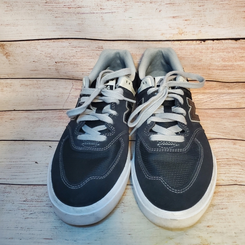 New Balance Womens Size 10W Numeric 574 Black/Gray/White Sneakers Shoes - Picture 2 of 12